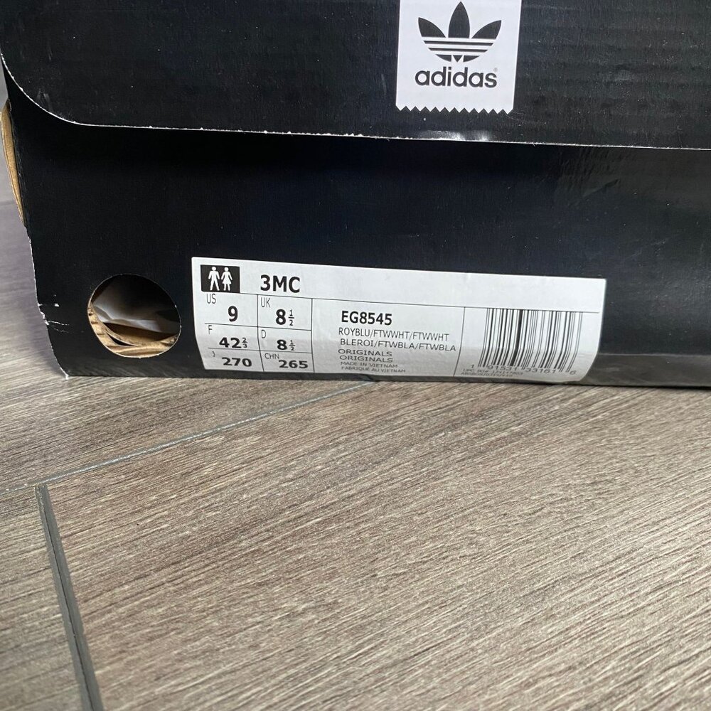 Adidas 3MC Royal Blue/ White Skateboarding Shoes - Picture 5 of 5